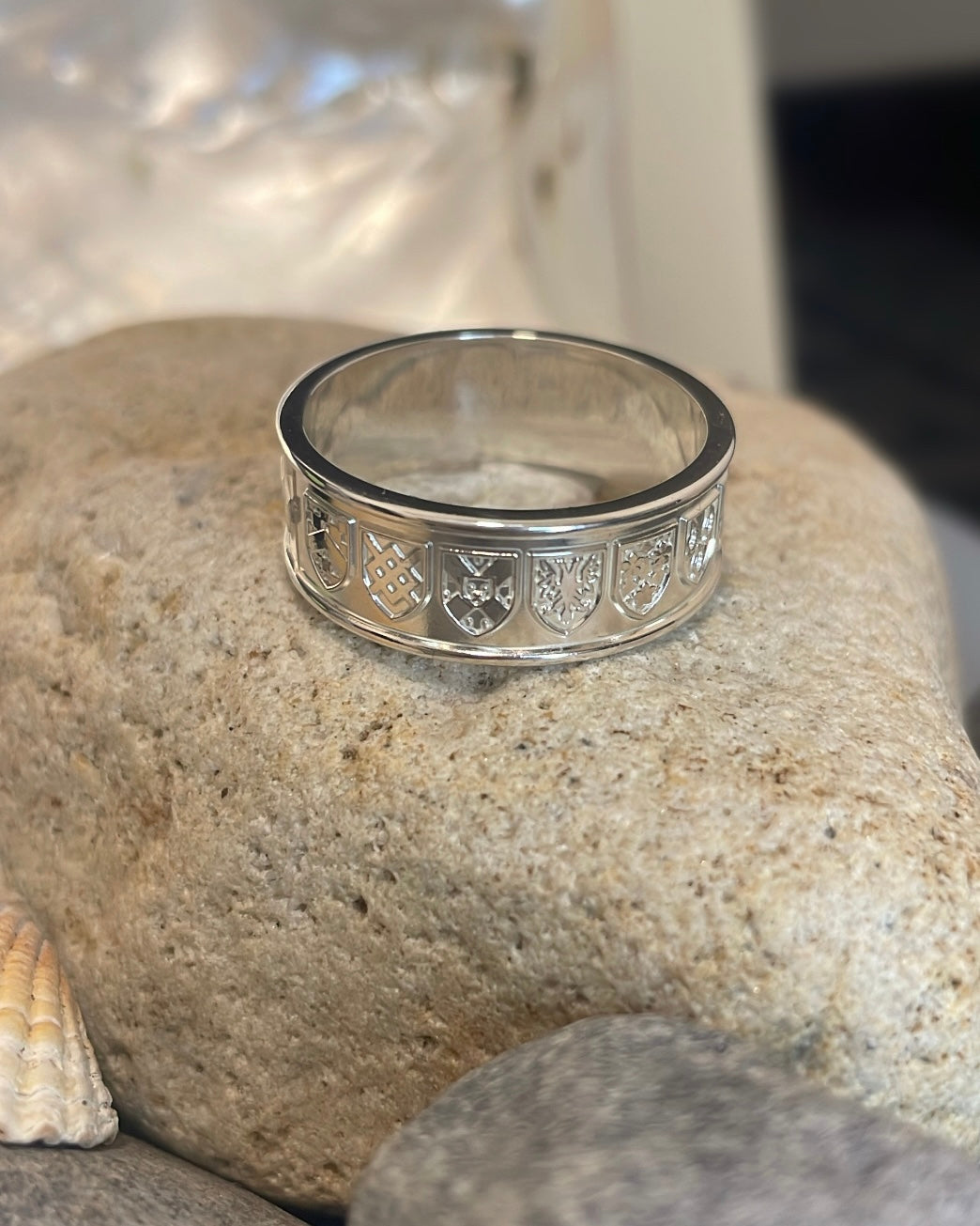 The 14 Tribes of Galway Sterling Silver Band