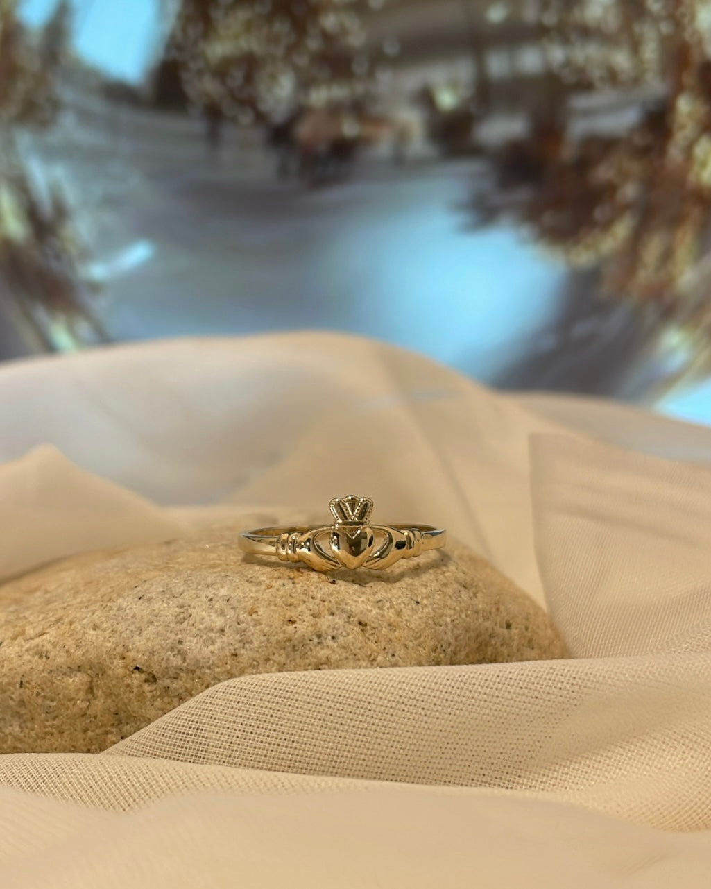 Mini 18ct Yellow Gold Plated Claddagh Ring