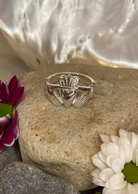 Sterling Silver Heavy Claddagh Ring