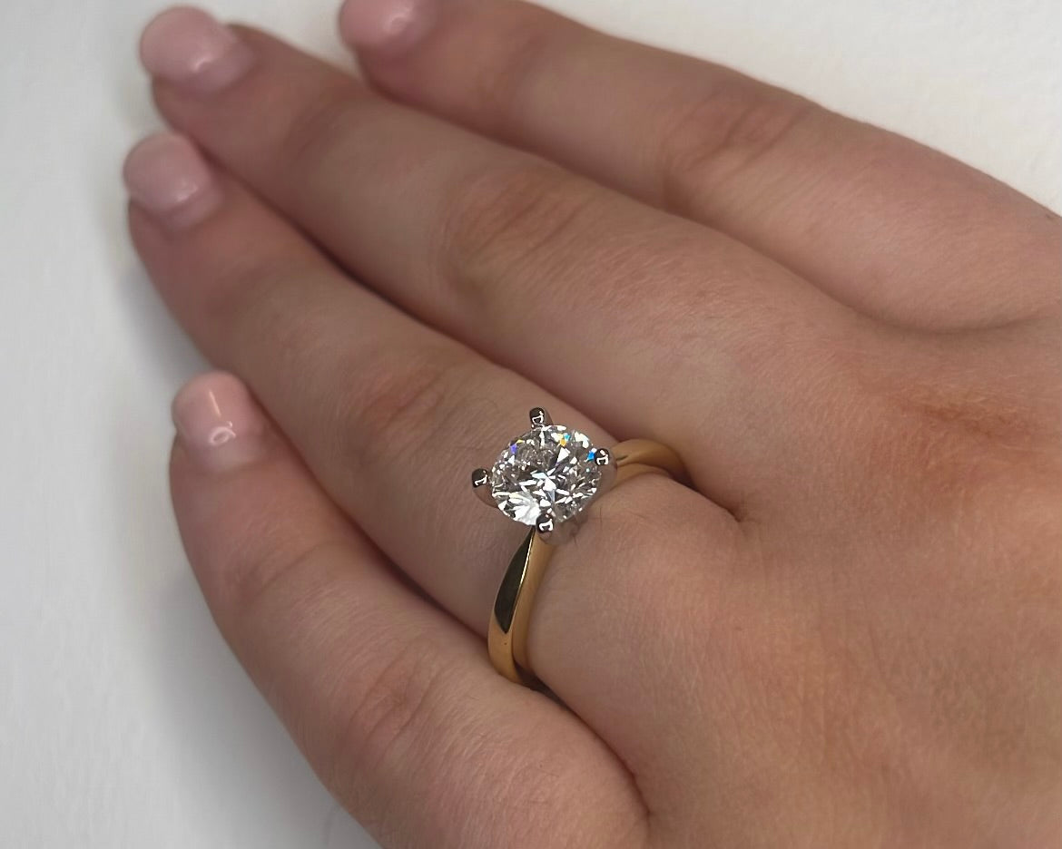 1.50ct Round Brilliant Solitaire Ring in 18ct Yellow Gold