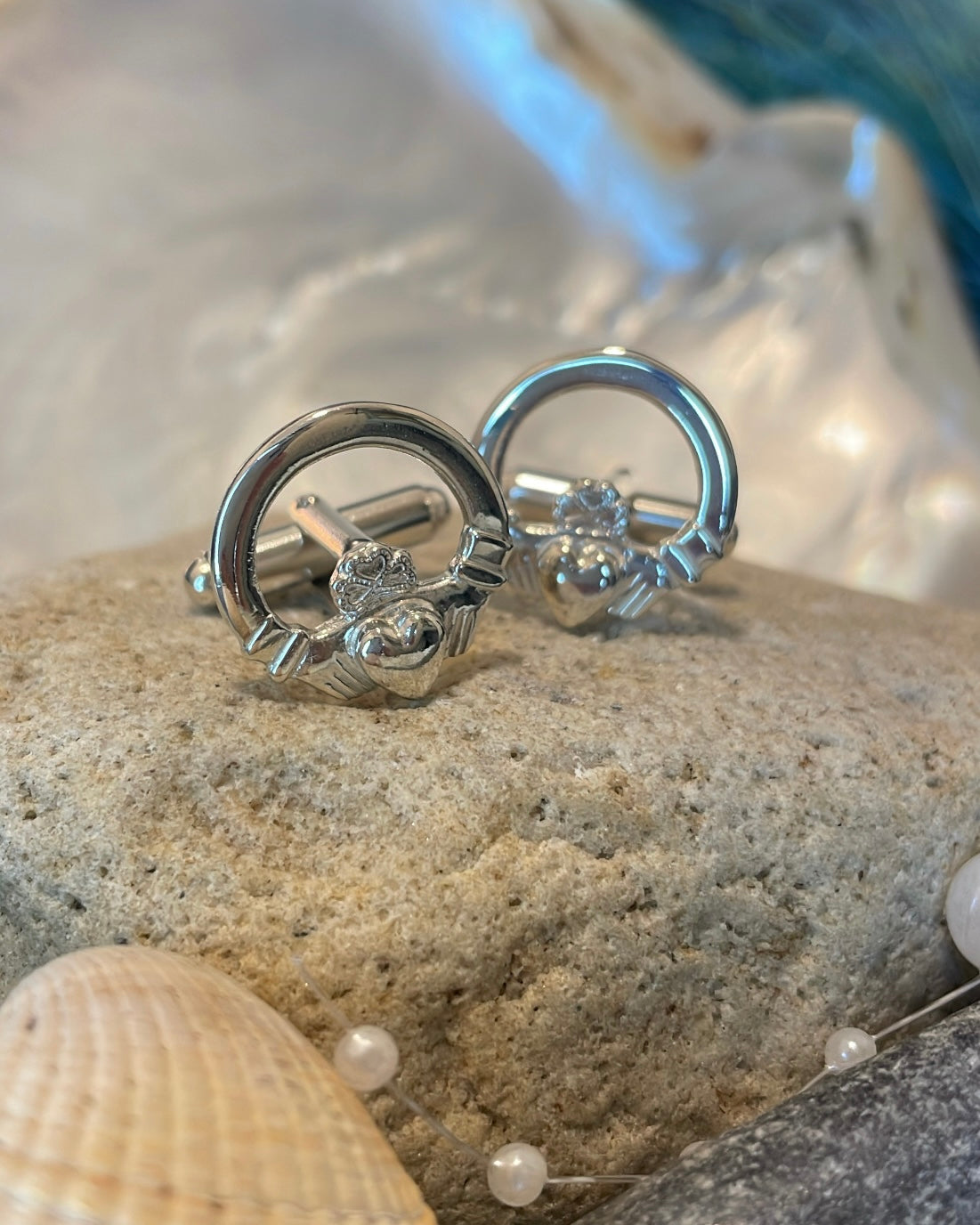 Sterling Silver Claddagh Cufflinks