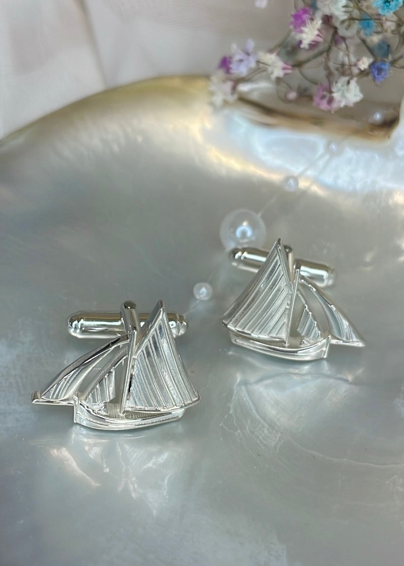 Sterling Silver Galway Hooker Cufflinks