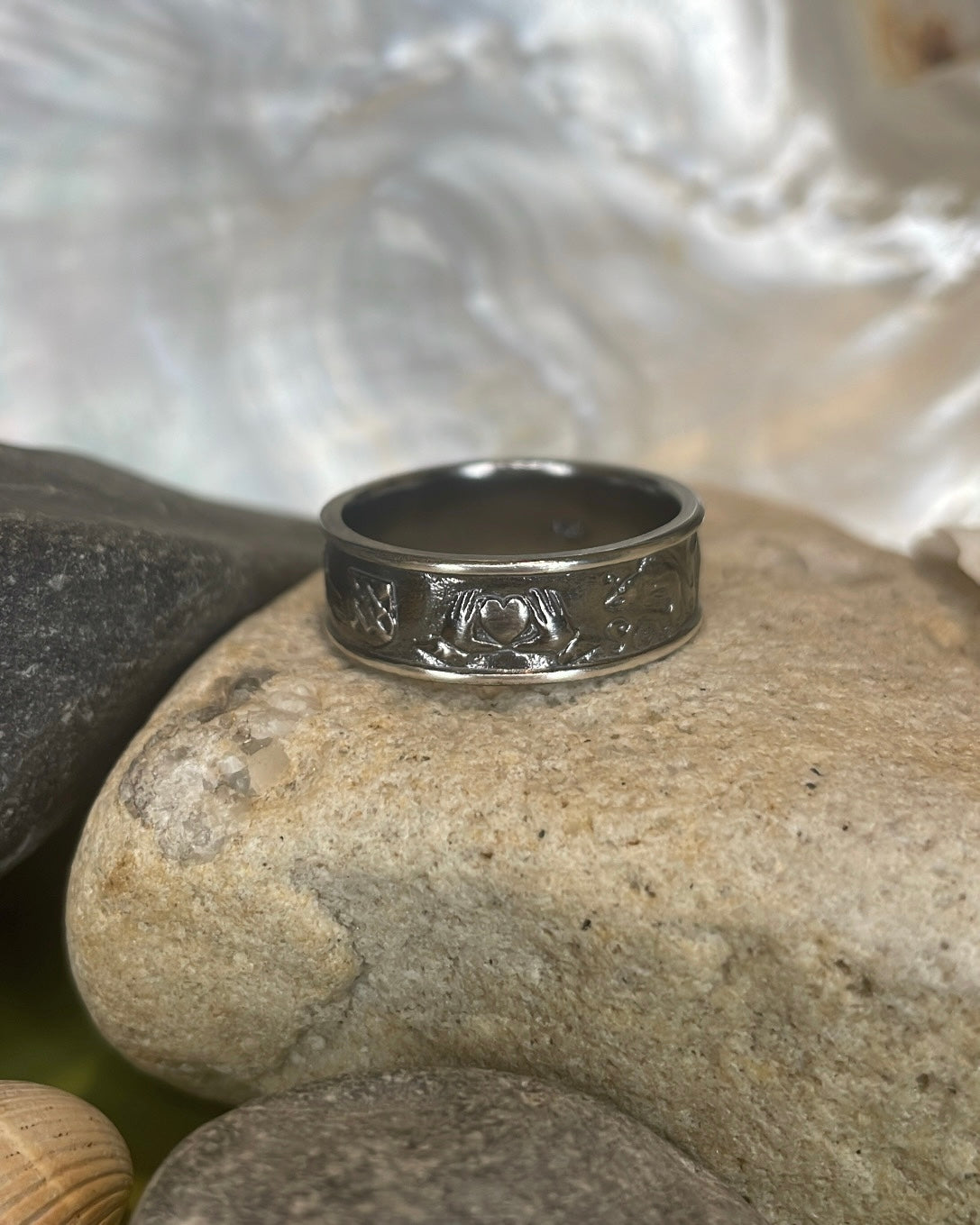 Story of Galway Black Rhodium Ring