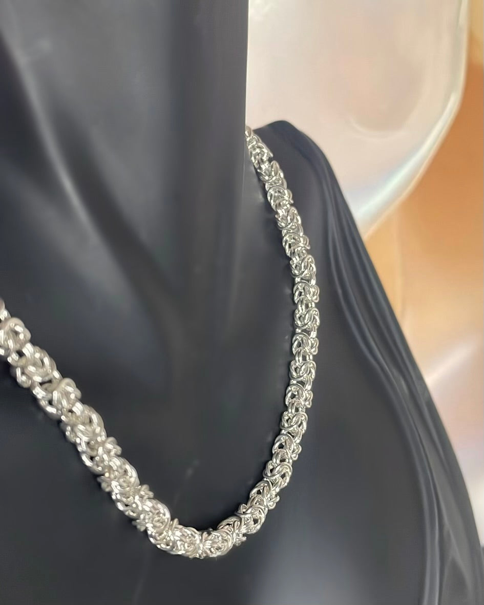 Sterling Silver Kings Pattern Chain