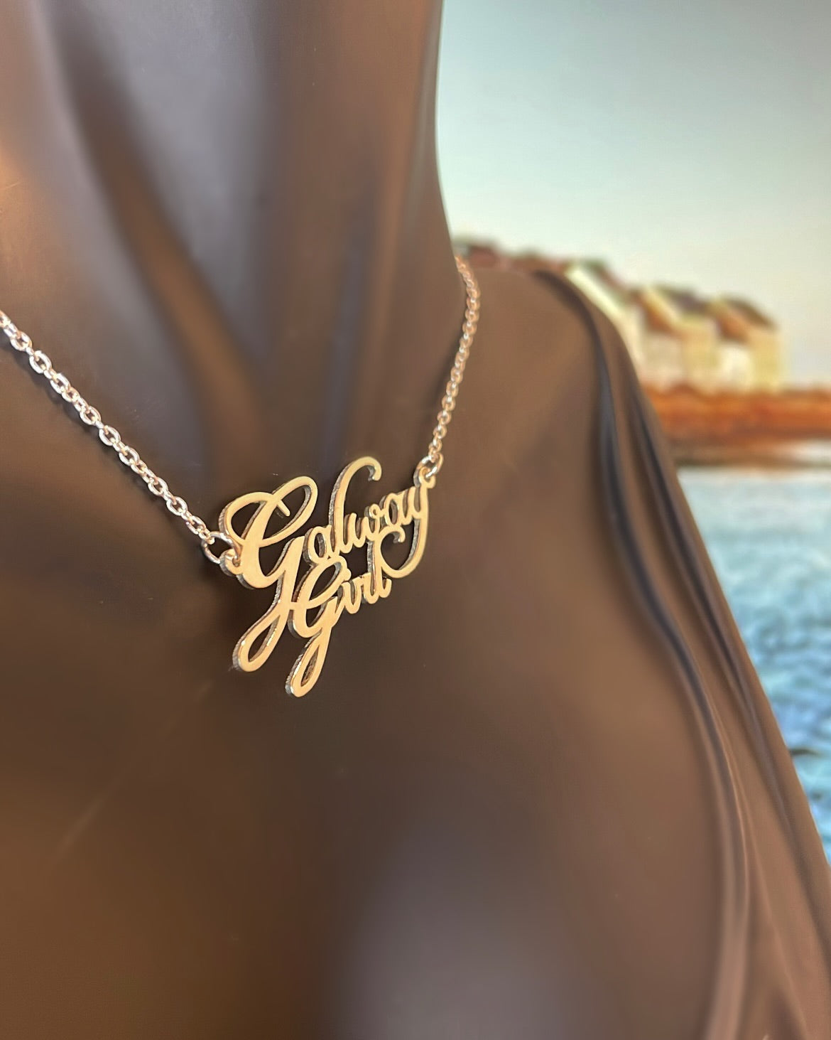 Sterling Silver Horizontal 'Galway Girl' Pendant