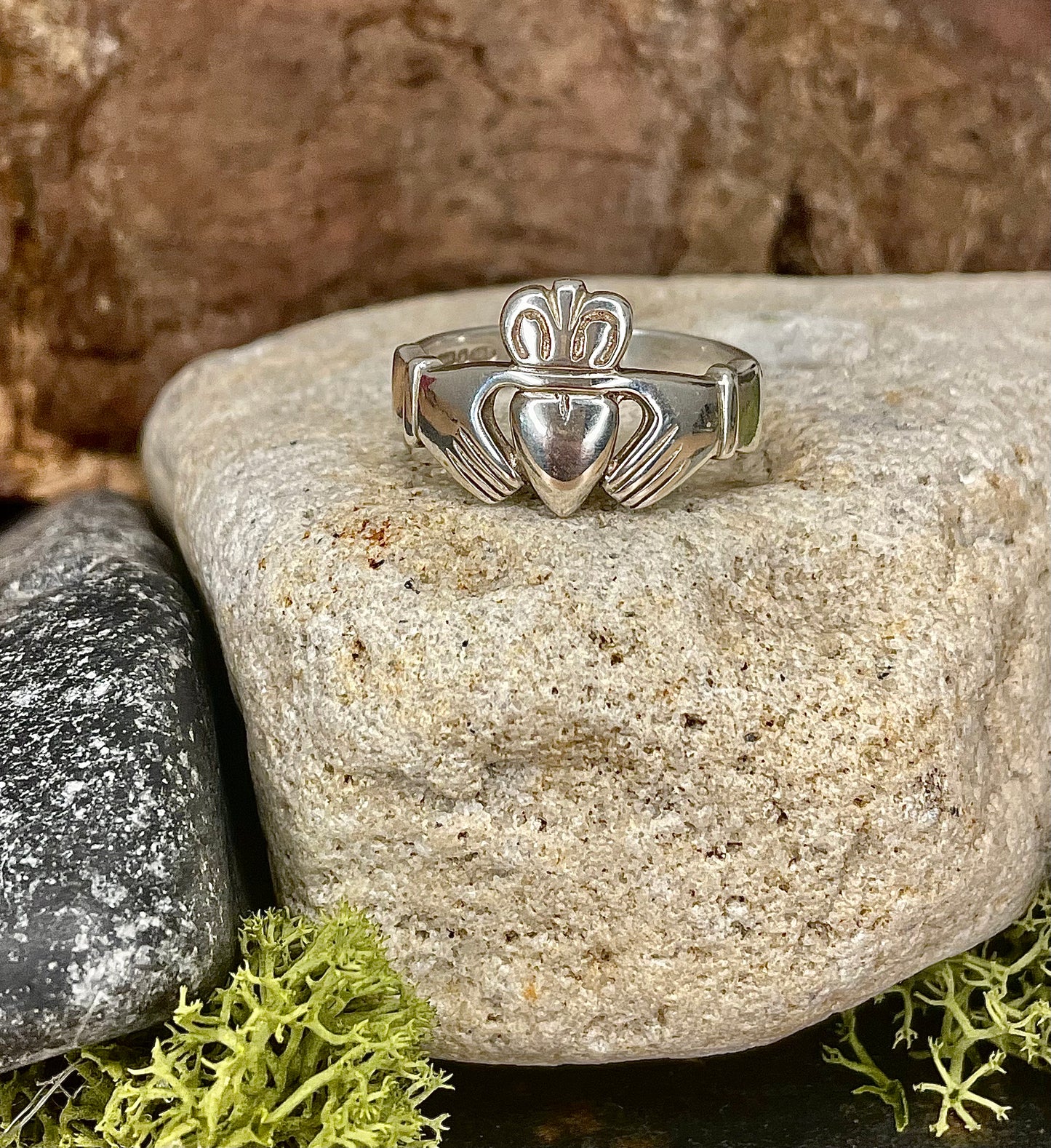 Sterling Silver Heavy Claddagh Ring