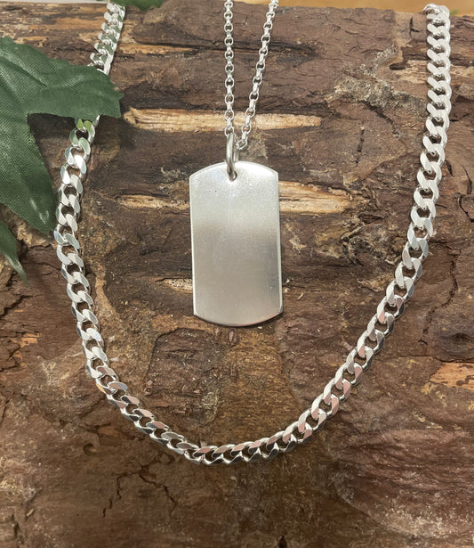 Sterling Silver Handmade Dog Tag