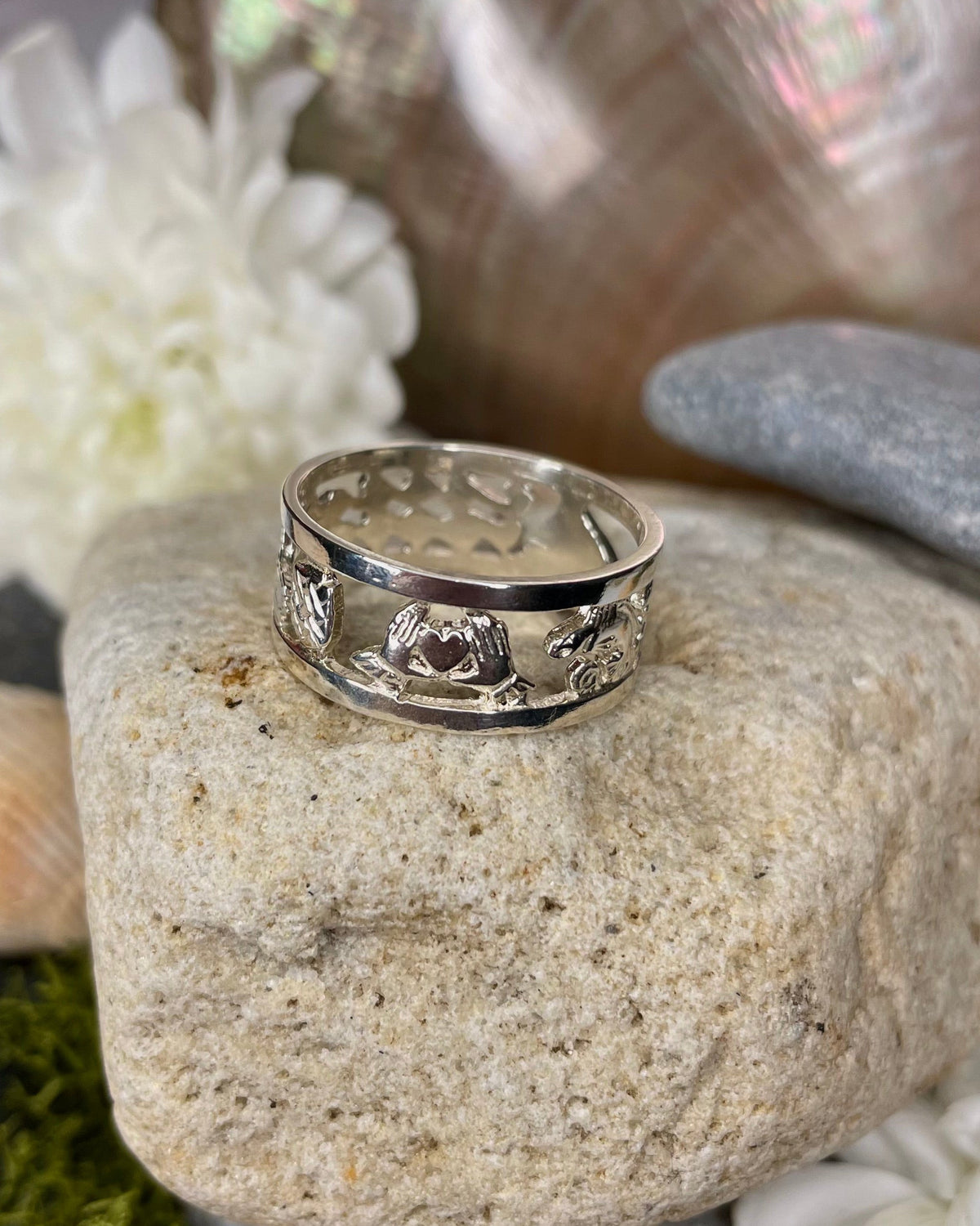The Story of Galway Open Back Sterling Silver Ring