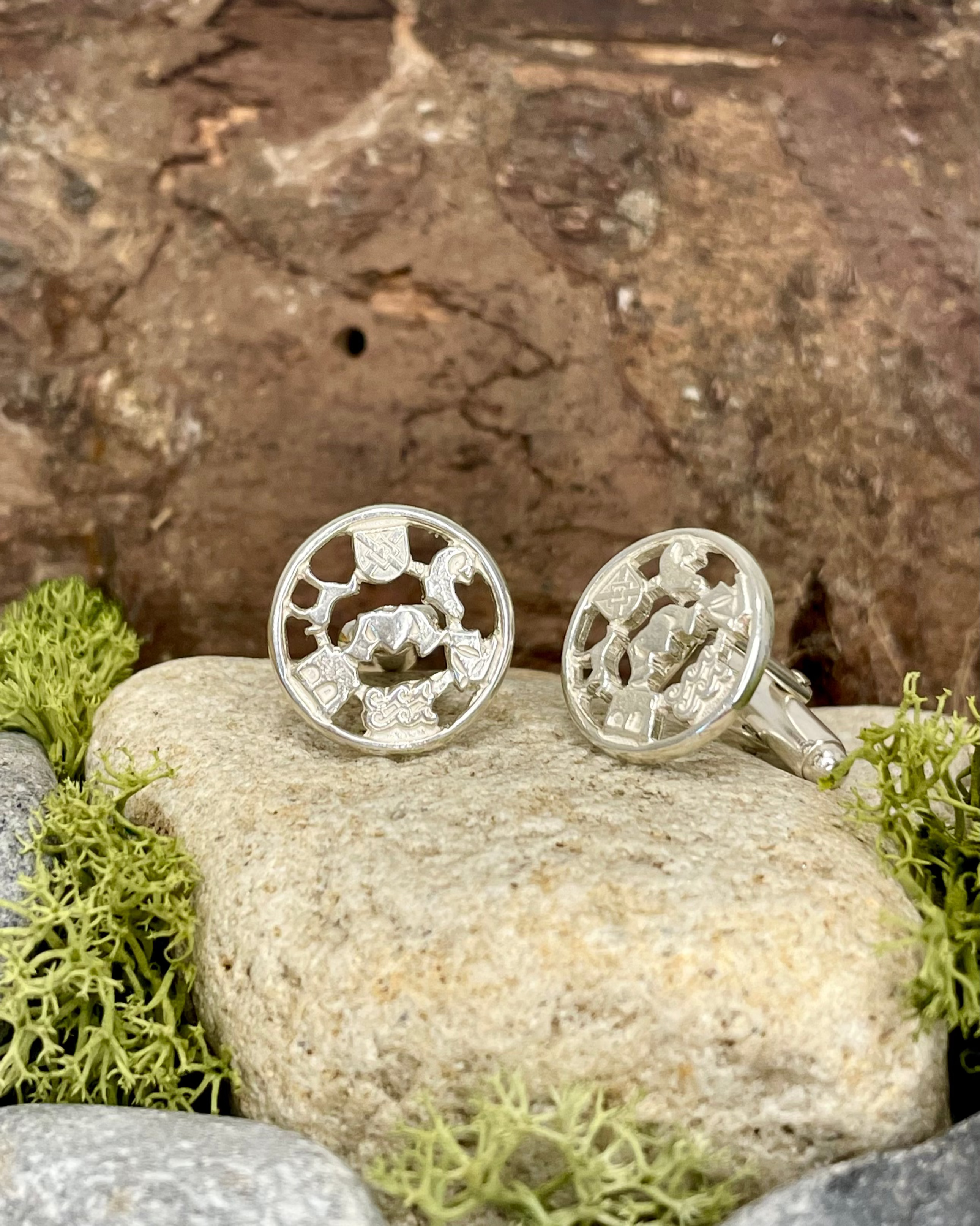 Story of Galway Sterling Silver Cufflinks Openback