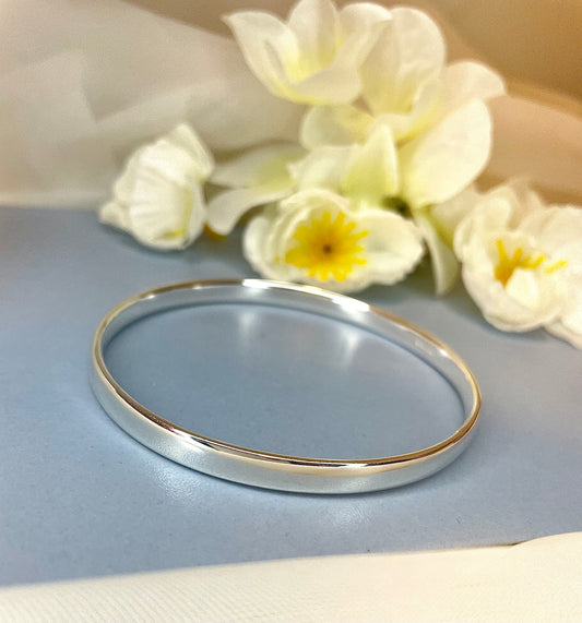 Heavy Weight Sterling Silver Solid Bangle