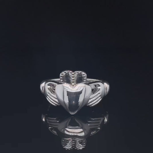 Large Sterling Silver Claddagh Ring