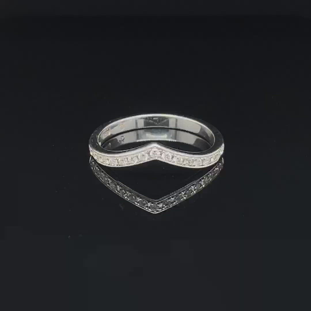 18ct white deals gold wishbone ring