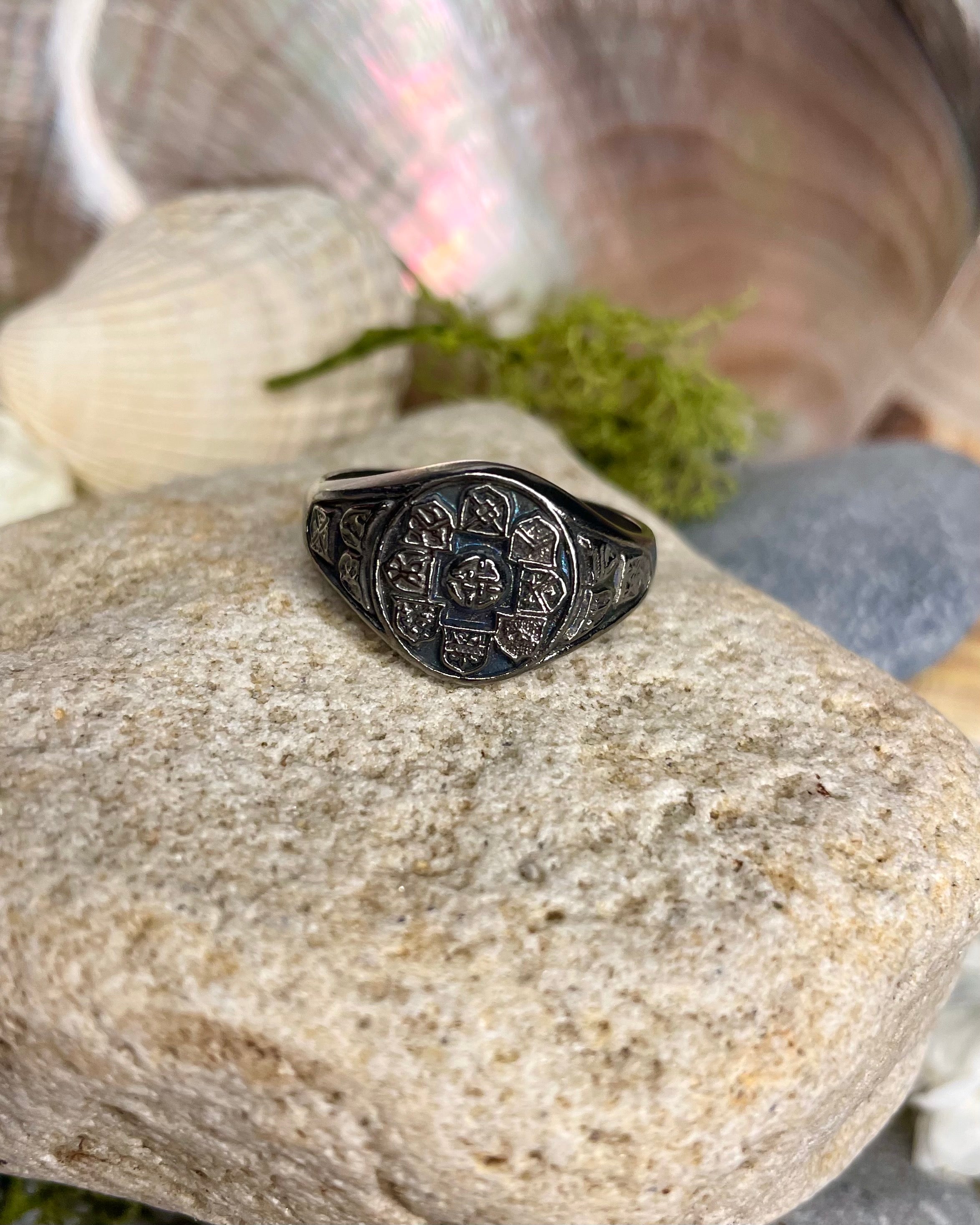 Tribes of Galway Ring Black Rhodium