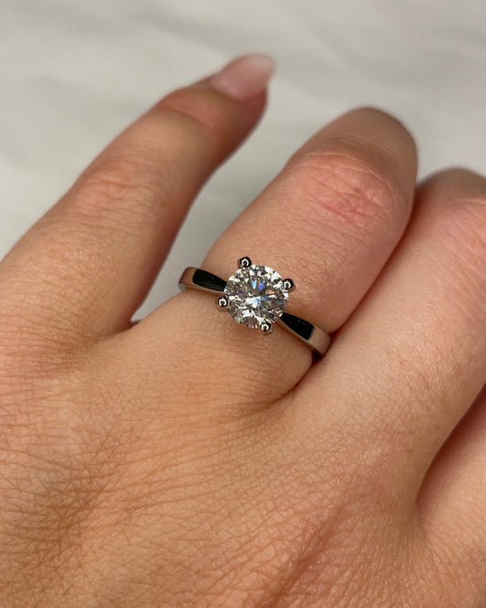 1.20ct Lab Grown Diamond Solitaire Platinum Engagement Ring