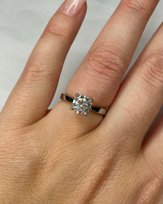 1.20ct Lab Grown Diamond Solitaire Platinum Engagement Ring