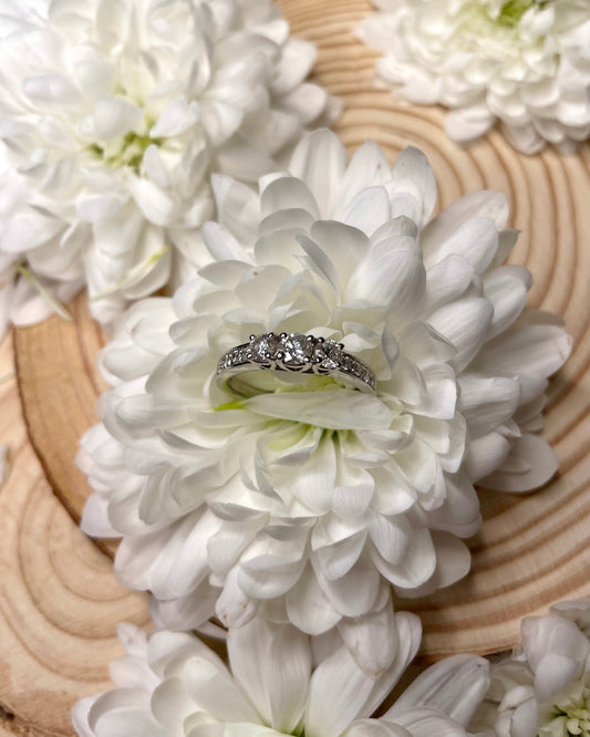 Three Diamond Engagement ring