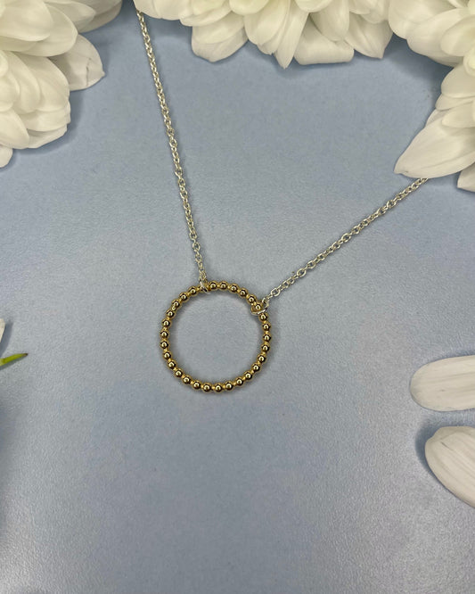 Sterling Silver & Rolled Gold Eternity Pendant