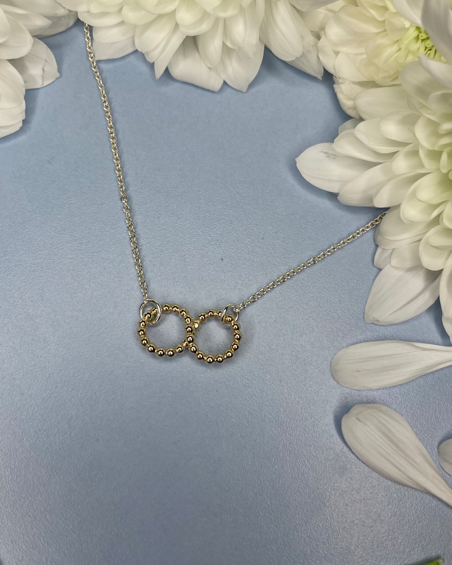 Sterling Silver & Rolled Gold Infinity Pendant