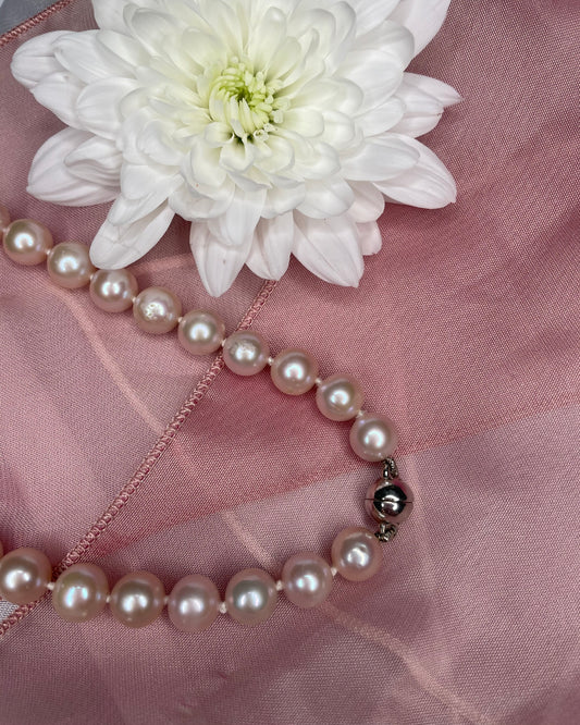 Champagne Freshwater Pink Pearl Necklace