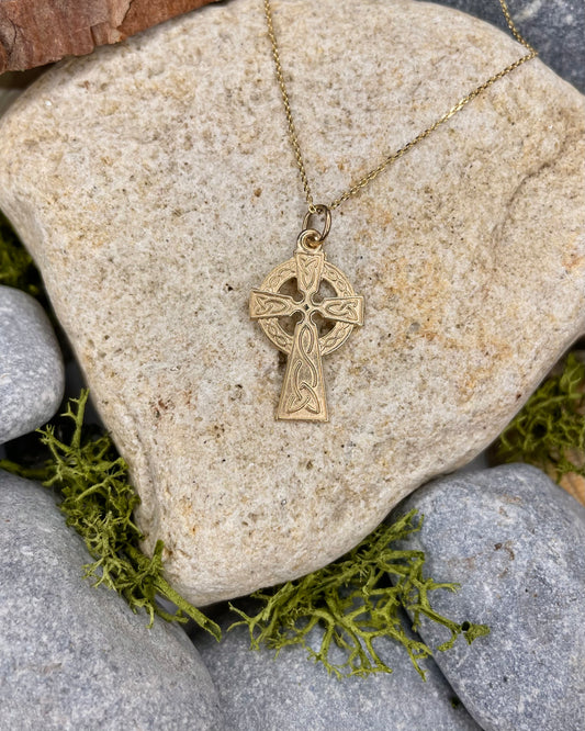 Celtic Cross 9K Gold