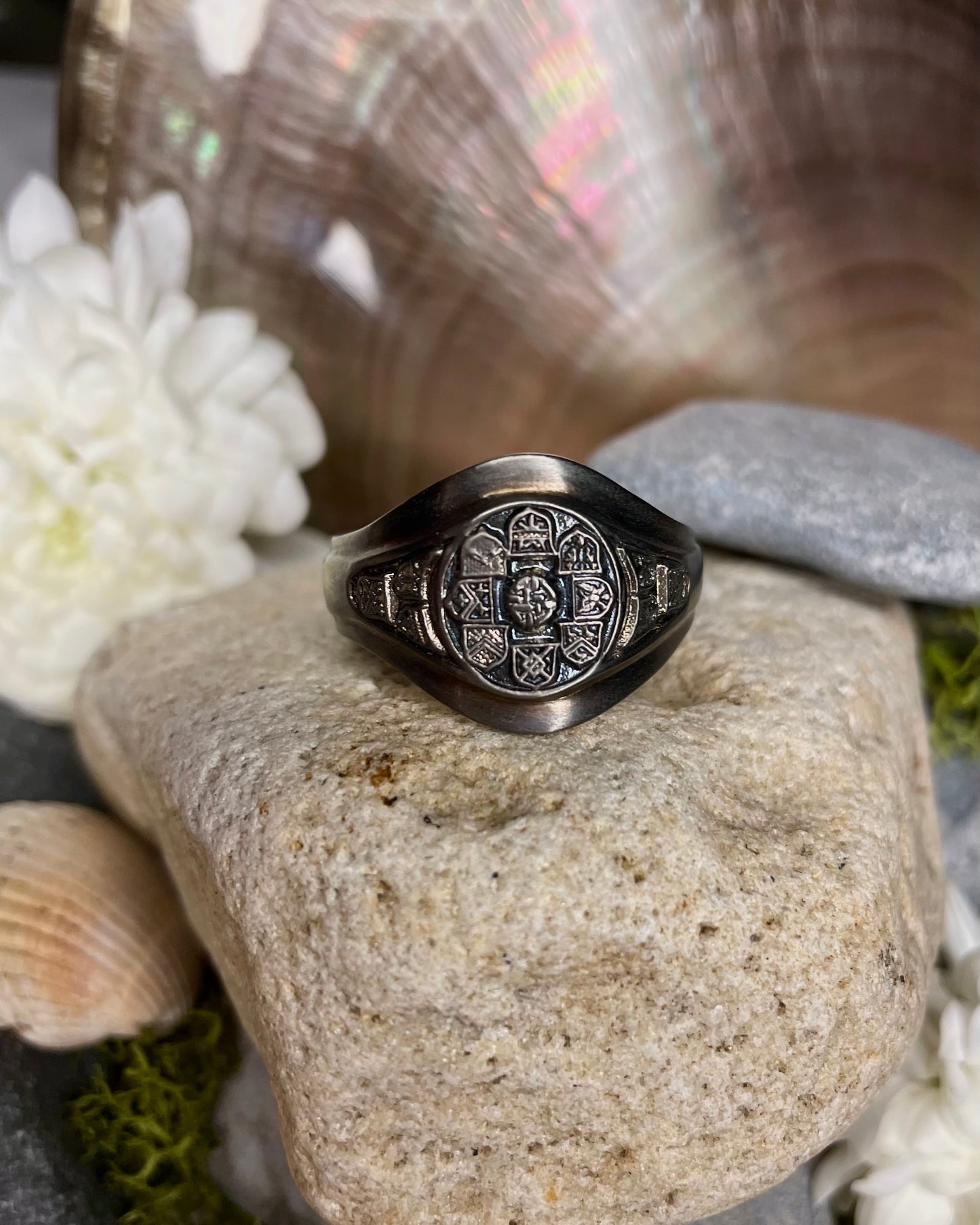 Tribes of Galway Ring Black Rhodium Outer Rim