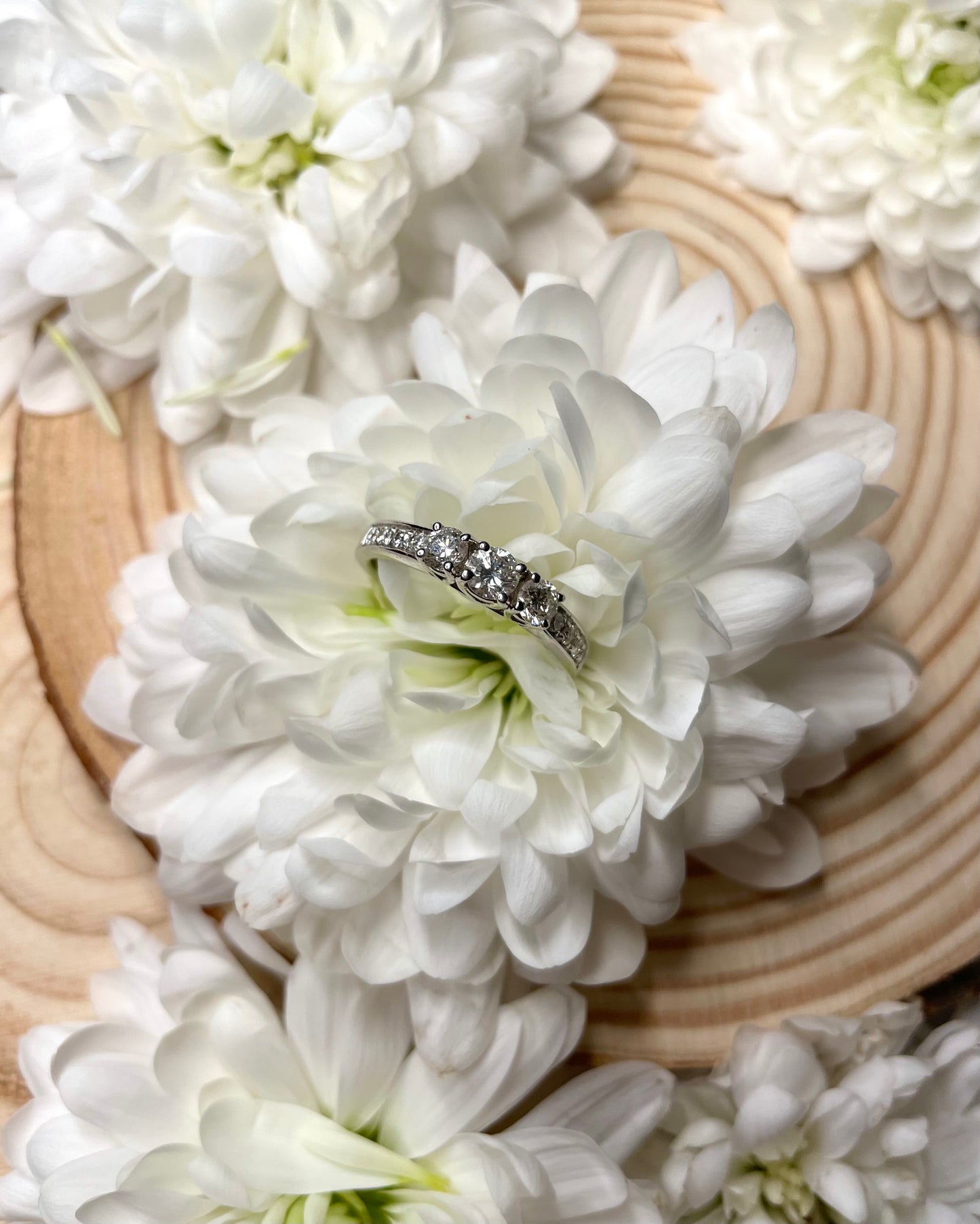 Three Diamond Engagement ring