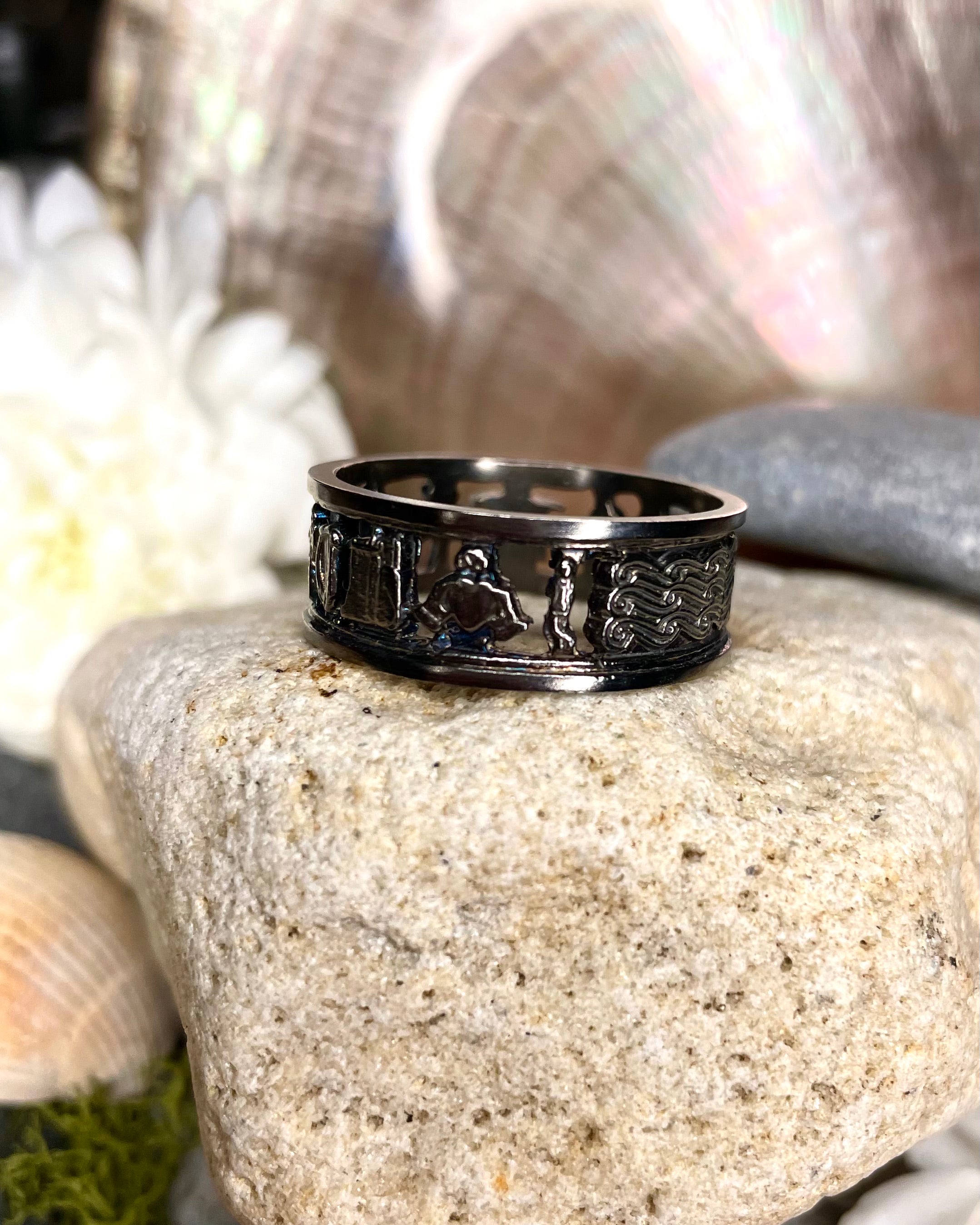Ring of Ireland Black Rhodium Openback