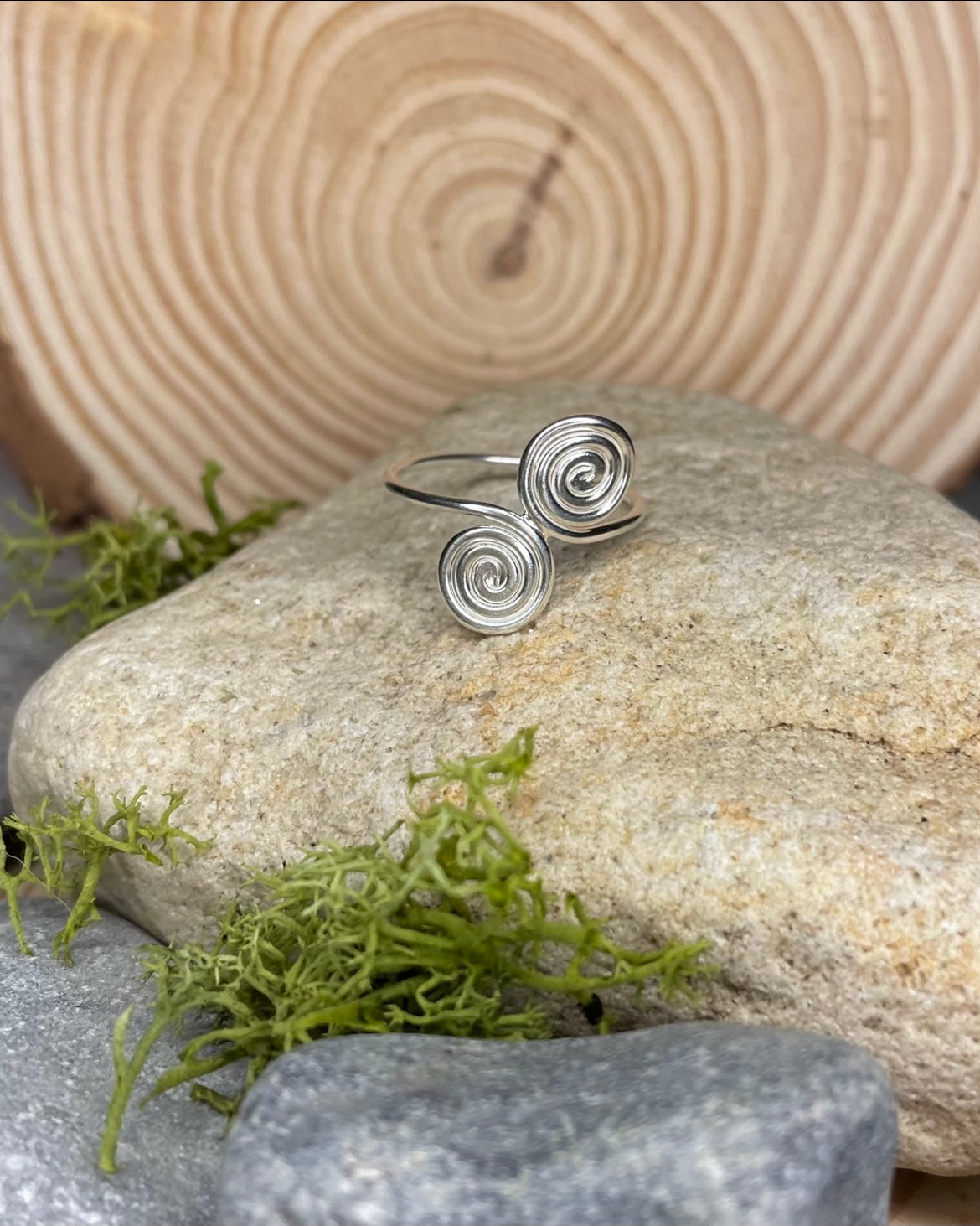 Newgrange Sterling Silver Celtic Swirl Ring