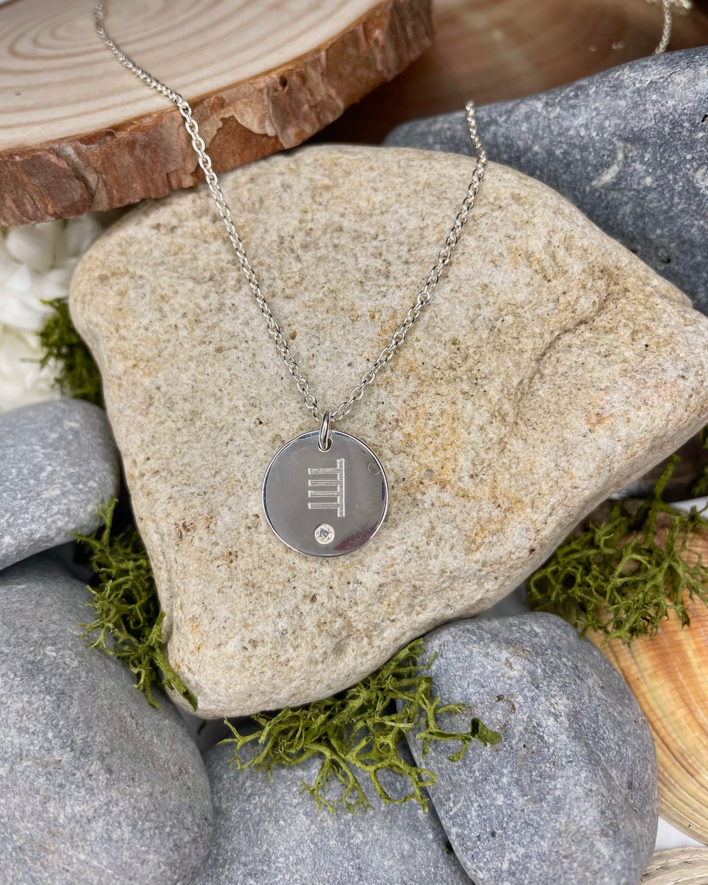 Sterling Silver Ogham disk