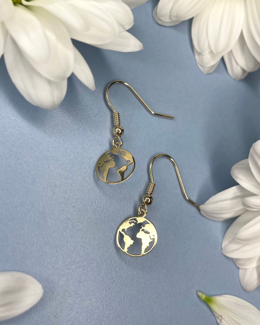 9k Gold Globe Earrings