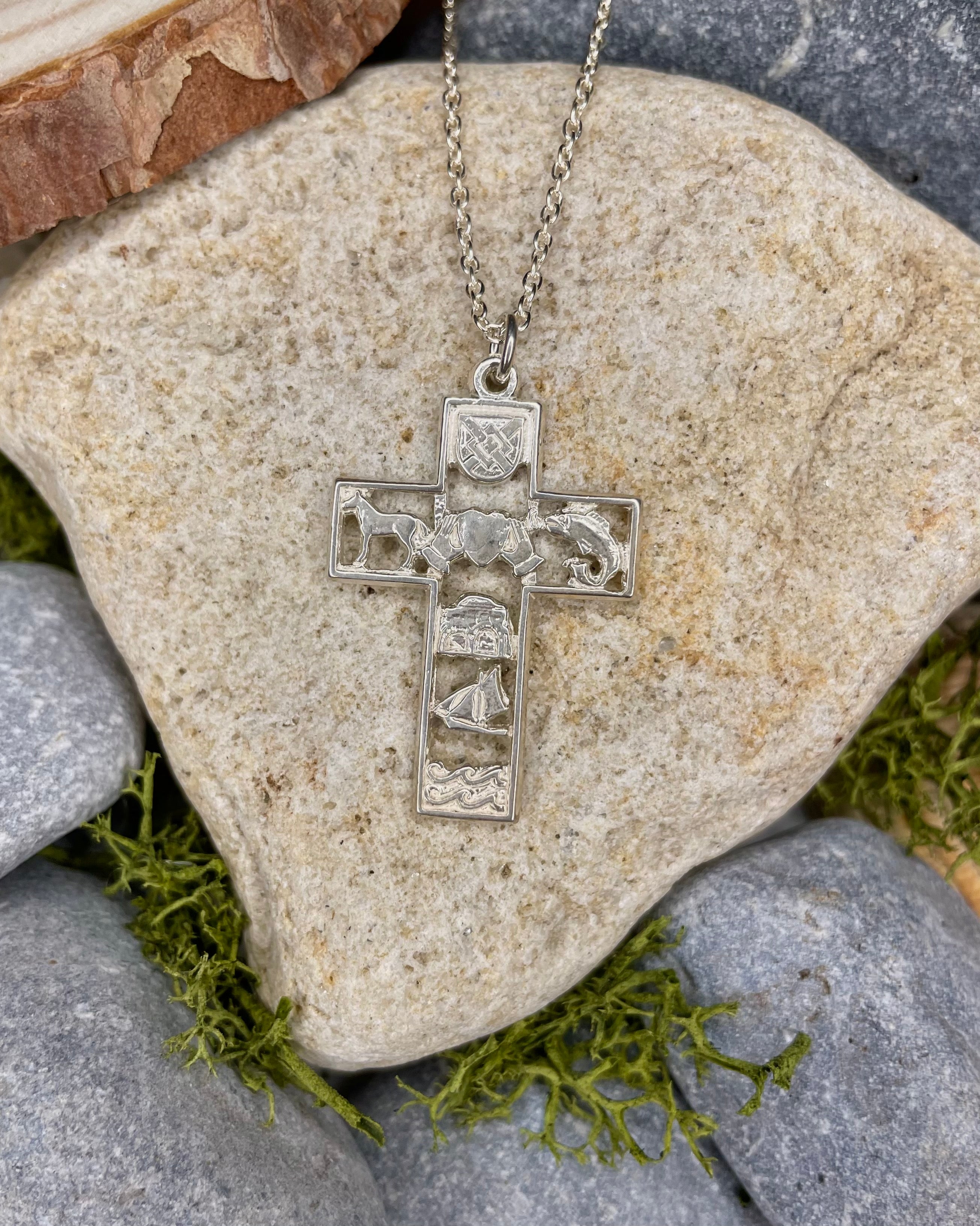 Story of Galway Open Back Silver Cross