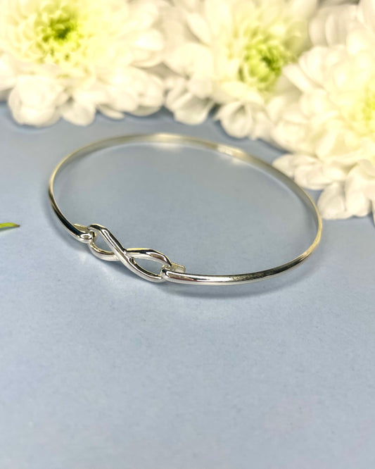 Sterling Silver Infinity Bangle