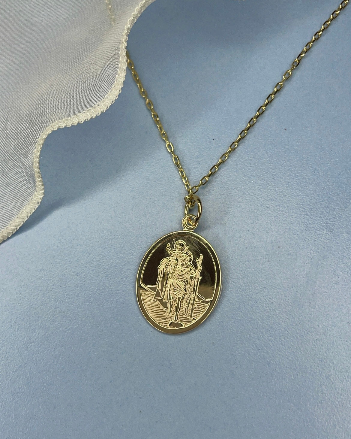 9ct St. Christopher Medal Pendant