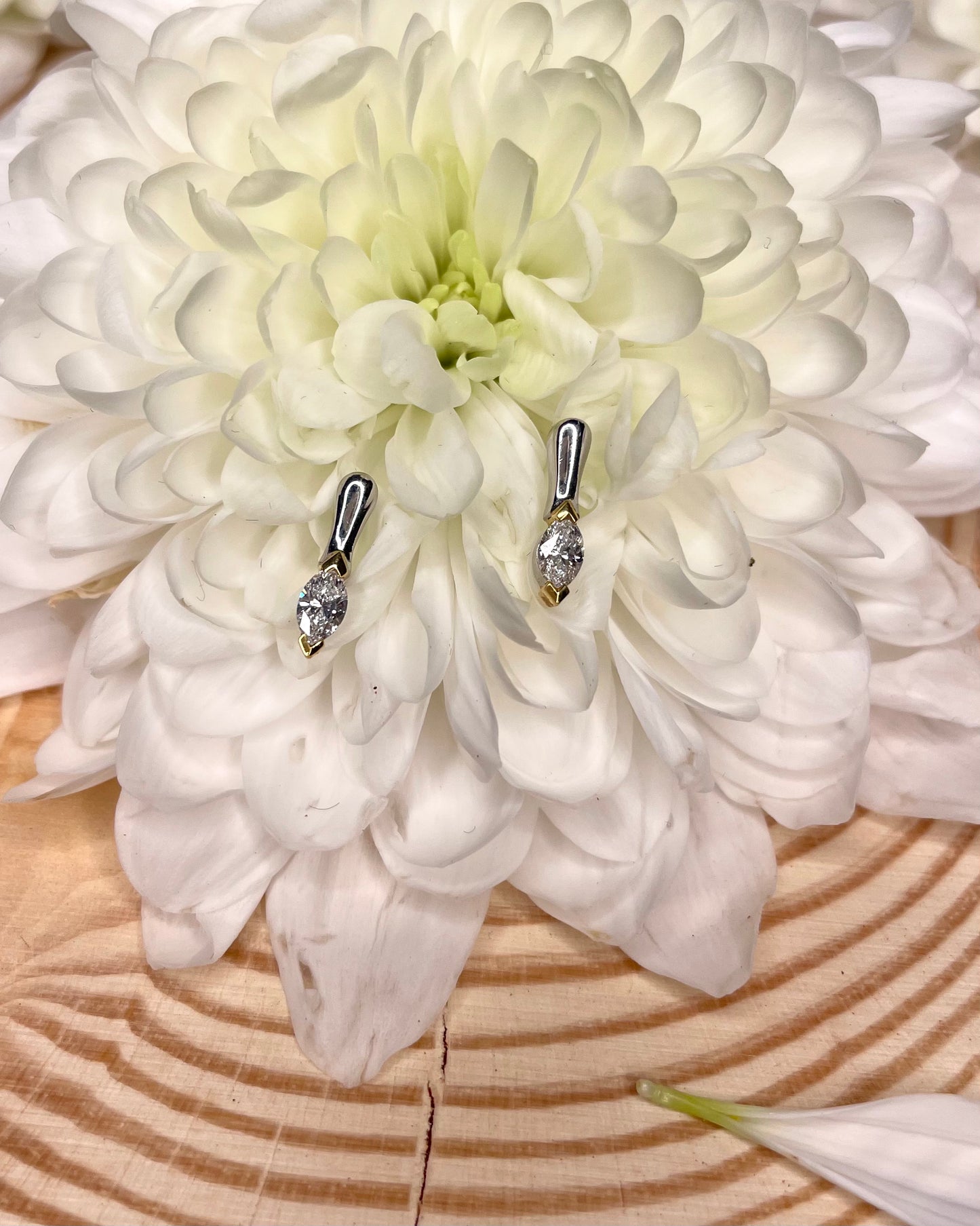 Marquise Diamond Stud Earrings