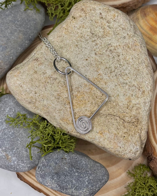 The Sterling Silver Triangular Newgrange Pendant