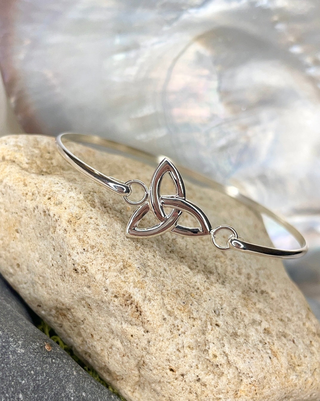 Trinity Knot Sterling Silver Bangle