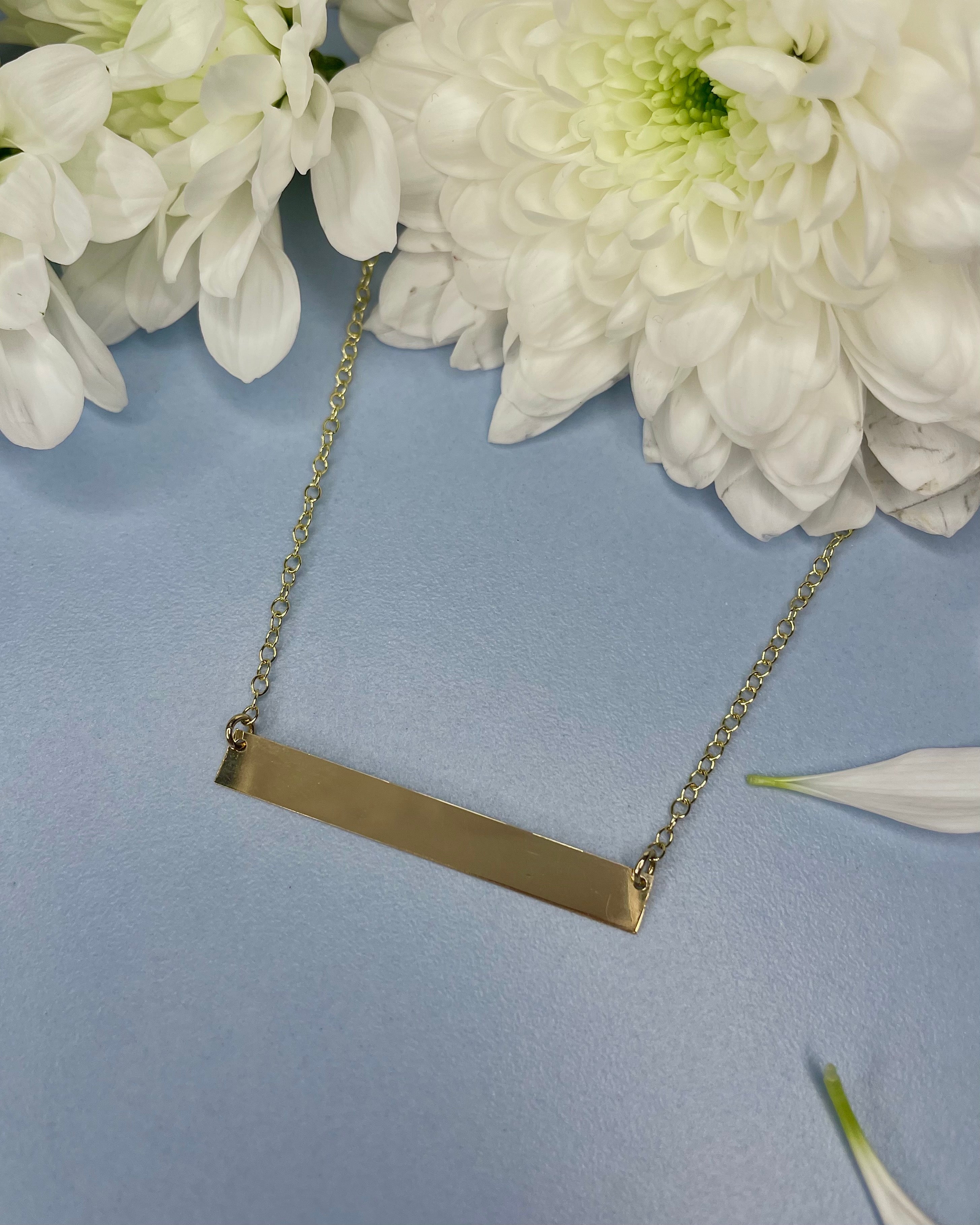 9ct Gold Heavy Horizontal Bar